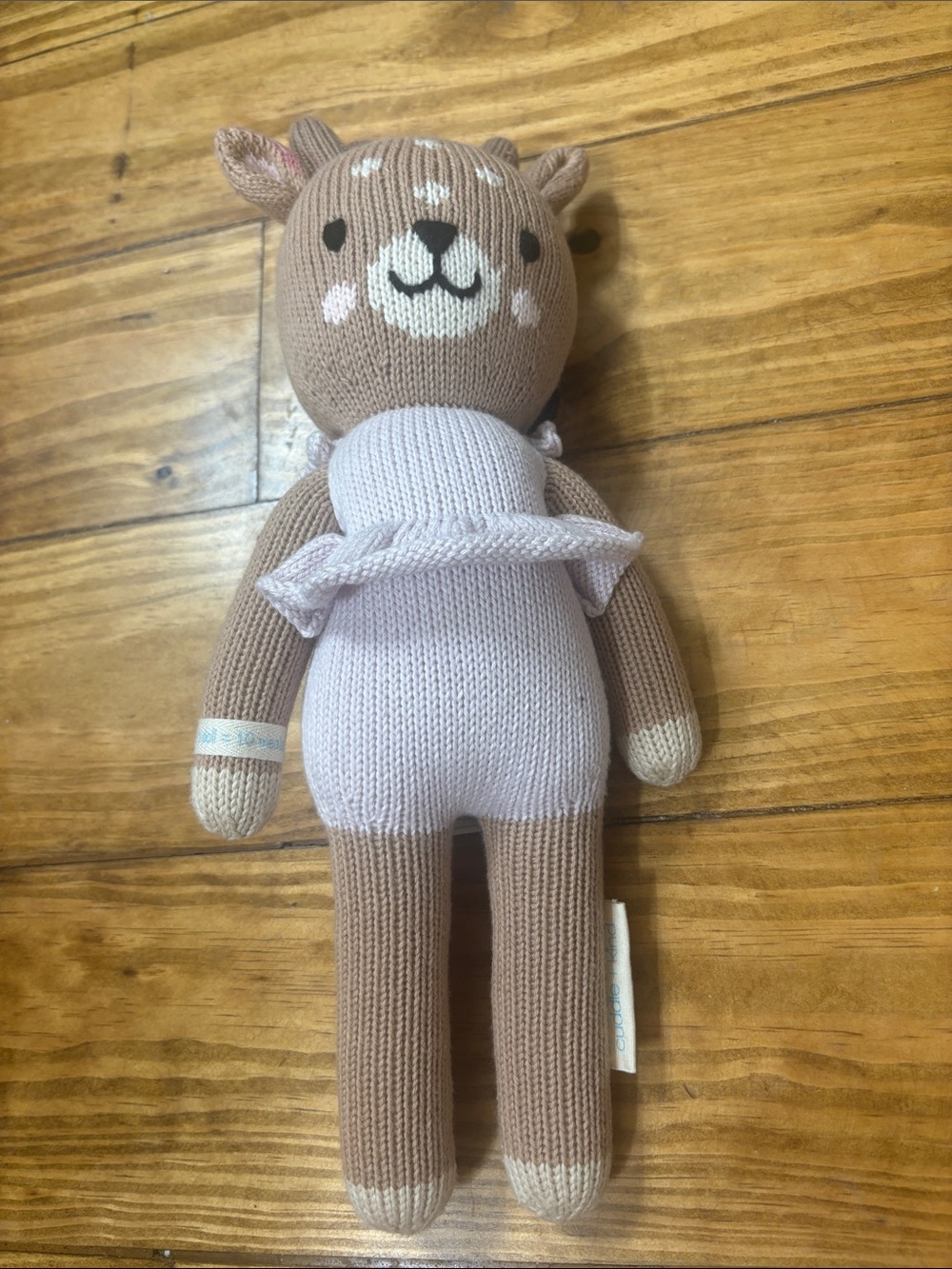 cuddle+kind Violet The Fawn Hand Knit Stuffed Animal